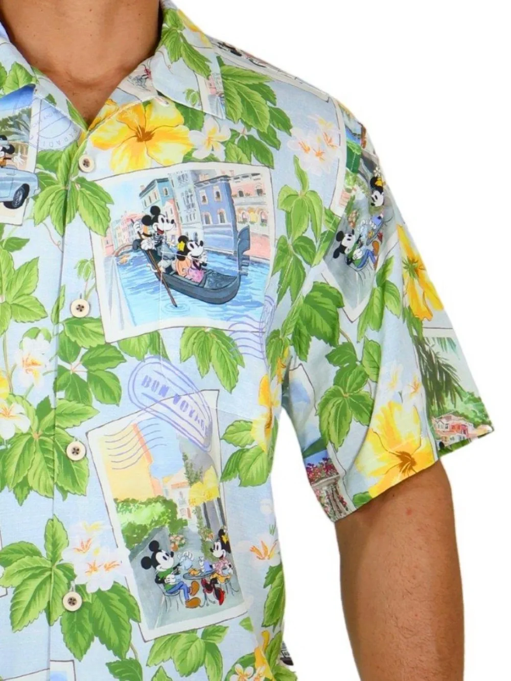 TOMMY BAHAMA Disney Hawaiian Shirt Postcard to Paradise Limited Edition XXXL
